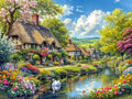 Diamond Painting Maison et Jardin Fleuri