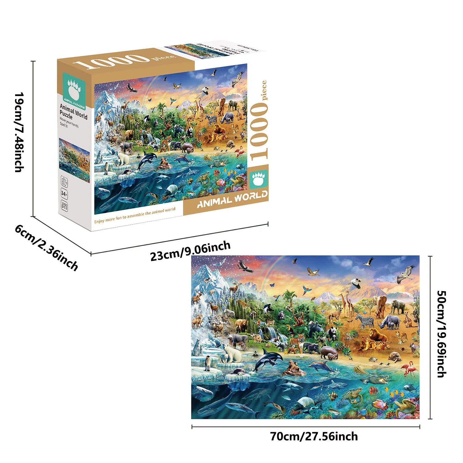 Puzzle Tous les Animaux du Monde — 1000 Pièces