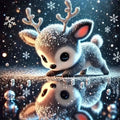 Diamond Painting Cerf en Hiver