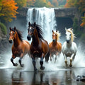 Diamond Painting Chevaux à la Cascade