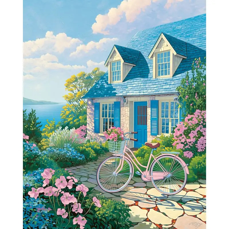 Peinture par Numéros Maison aux Tulipes