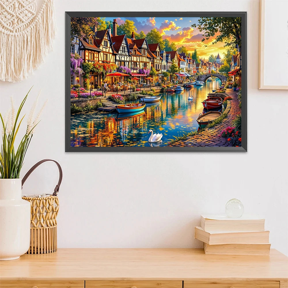 Diamond Painting Ruelle au Bord de l'Eau