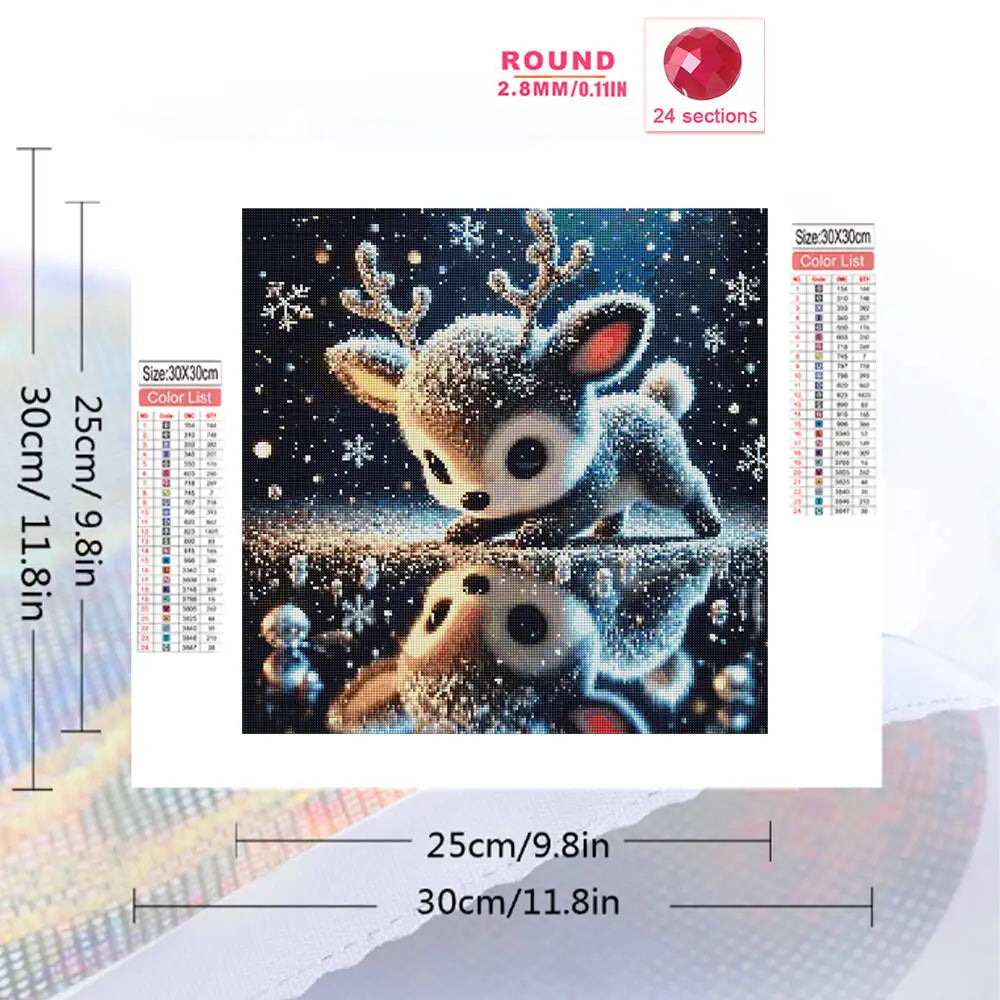 Diamond Painting Cerf en Hiver