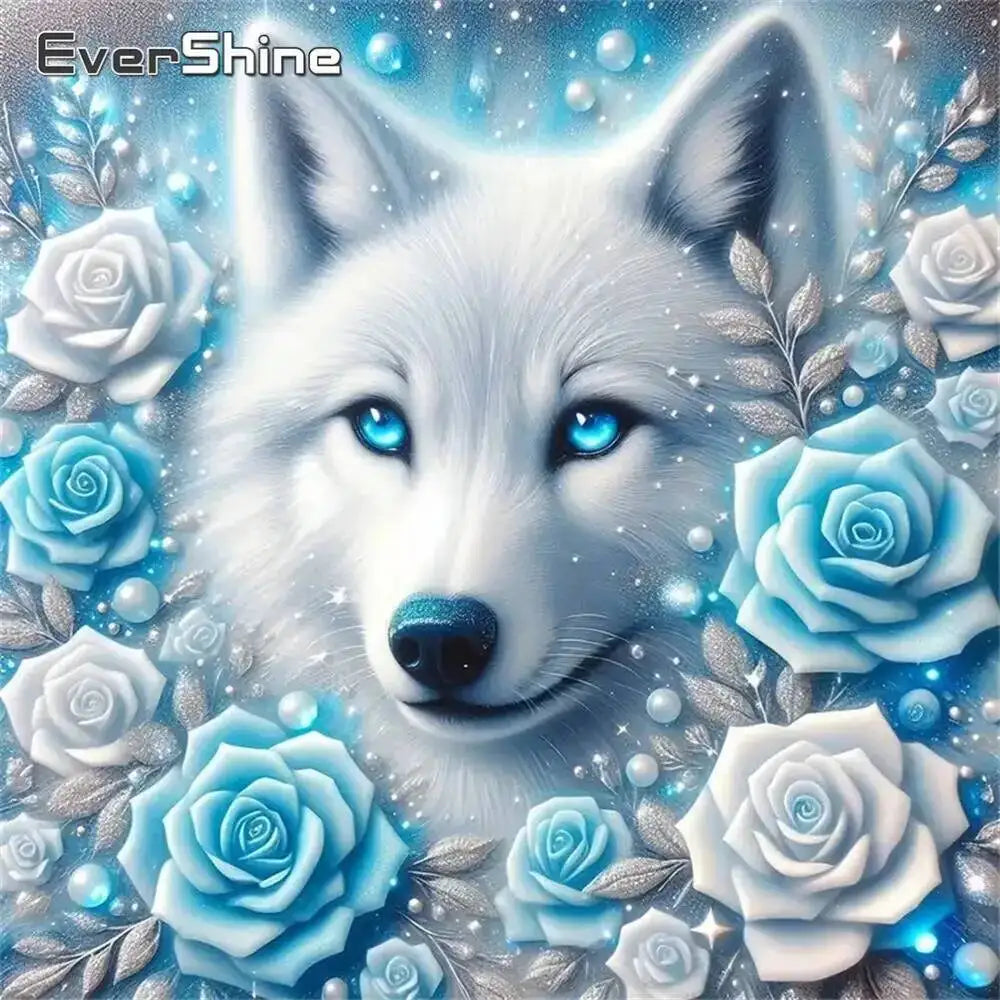 Diamond Painting Loup et Roses
