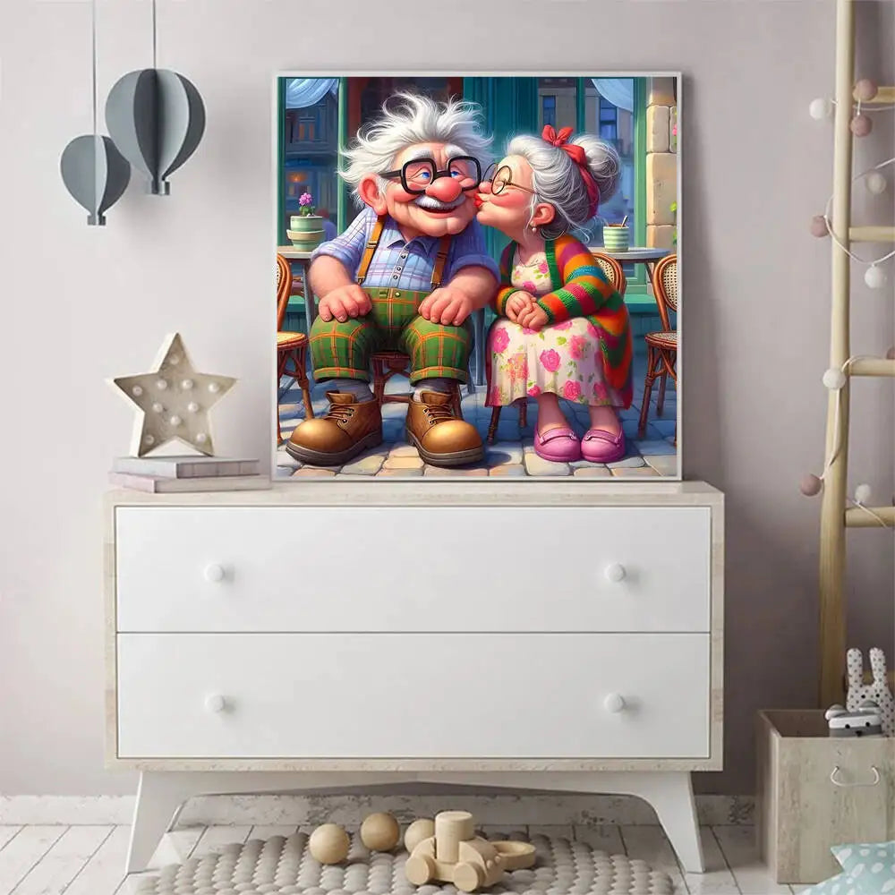 Diamond Painting Portrait de Grands-Parents