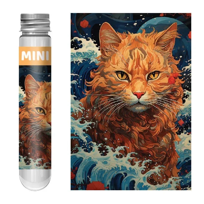 Puzzle Tube Chat Ukiyo-e — 150 Pièces