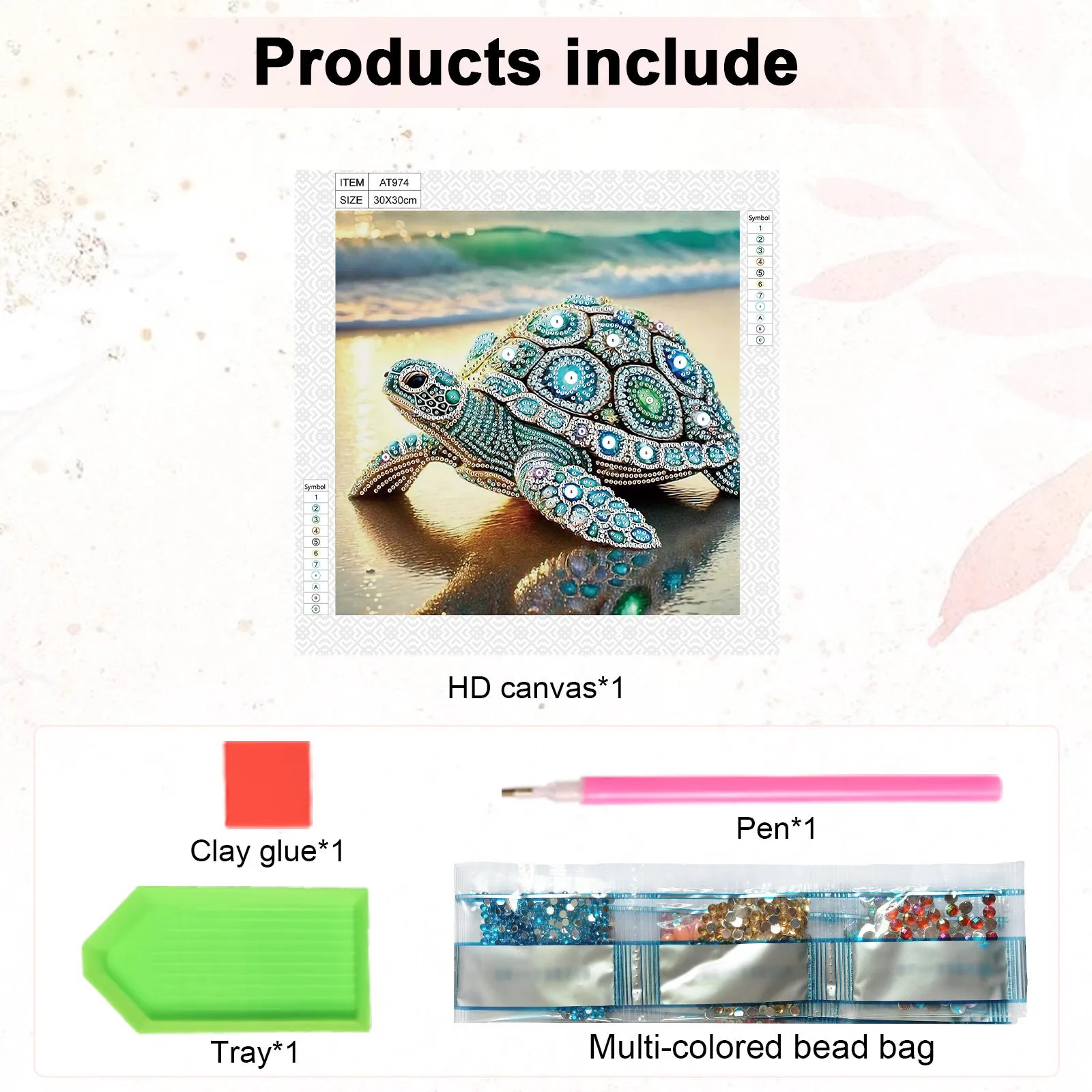 Diamond Painting Tortue Précieuse — Formes Spéciales