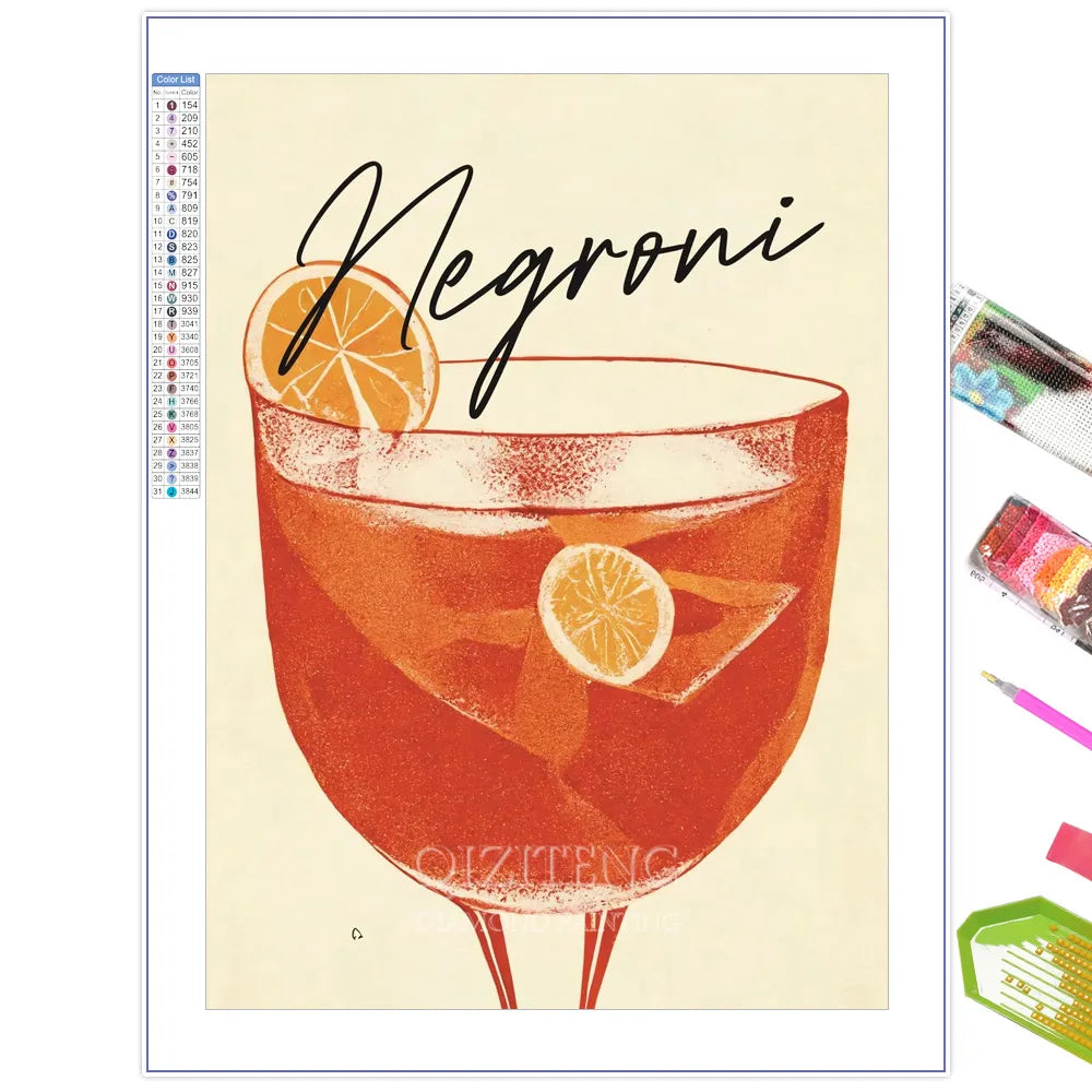 Diamond Painting Affiche Brandy Manhattan