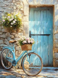 Diamond Painting Porte Fleurie et Bicyclette