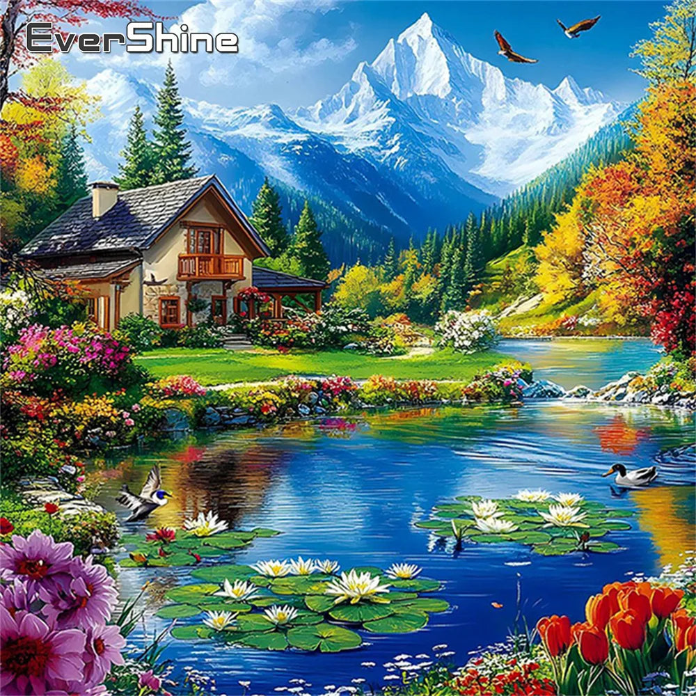 Diamond Painting Maison en Montagne