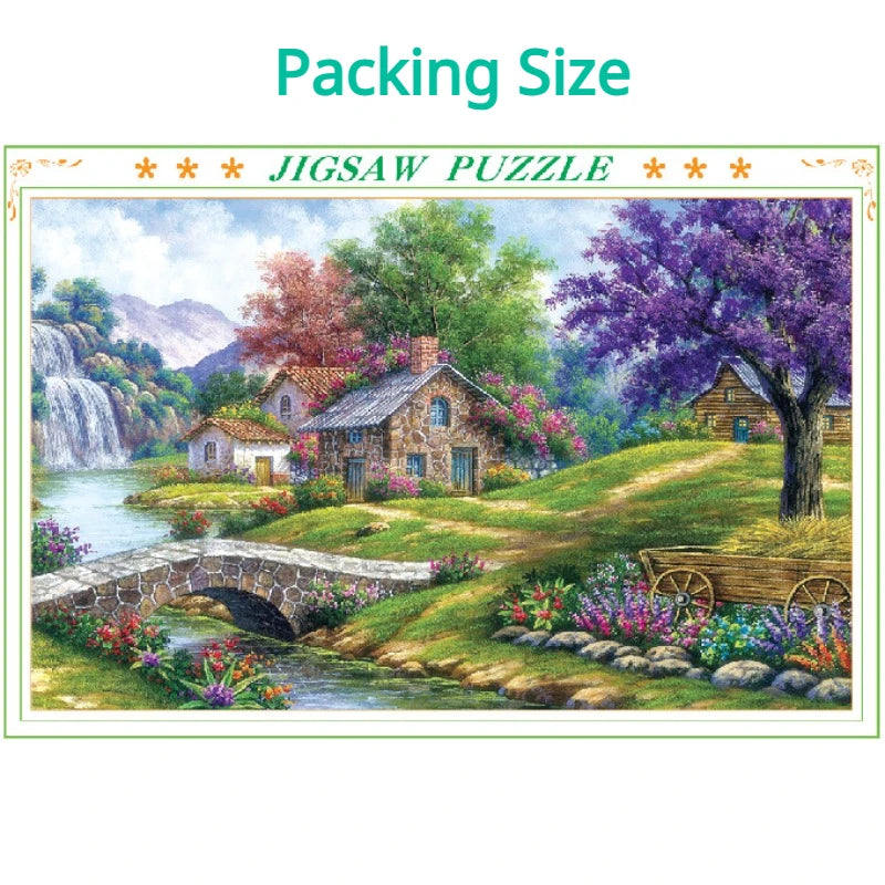 Puzzle Maisons de Pierre en Forêt — 1000 Pièces