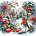 Diamond Painting Oiseau d'Hiver