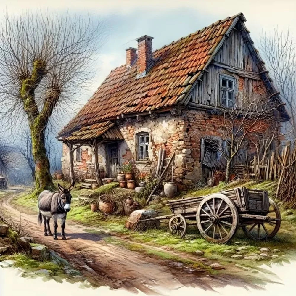 Diamond Painting Chaumière à l'Âne