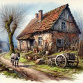 Diamond Painting Chaumière à l'Âne