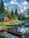 Diamond Painting Chalet au Bord du Lac