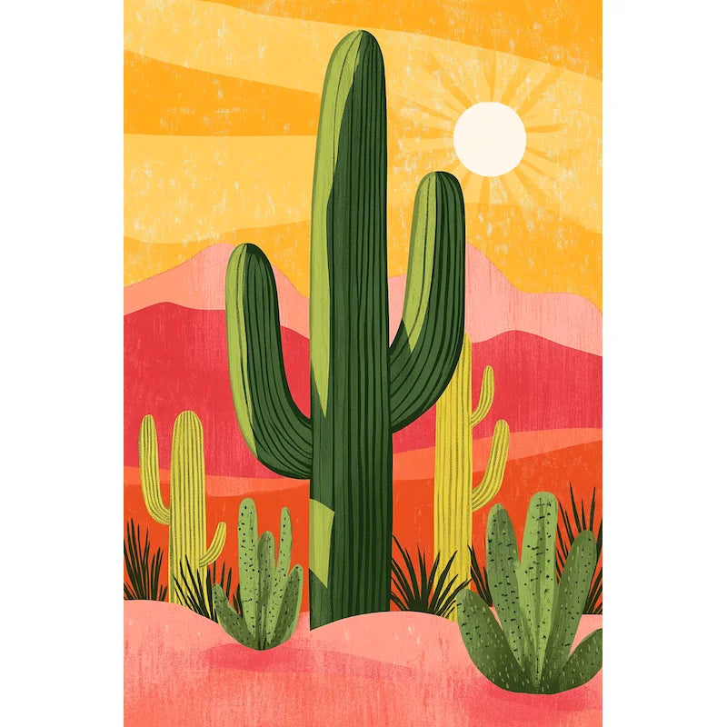 Peinture par Numéros Cactus du Désert