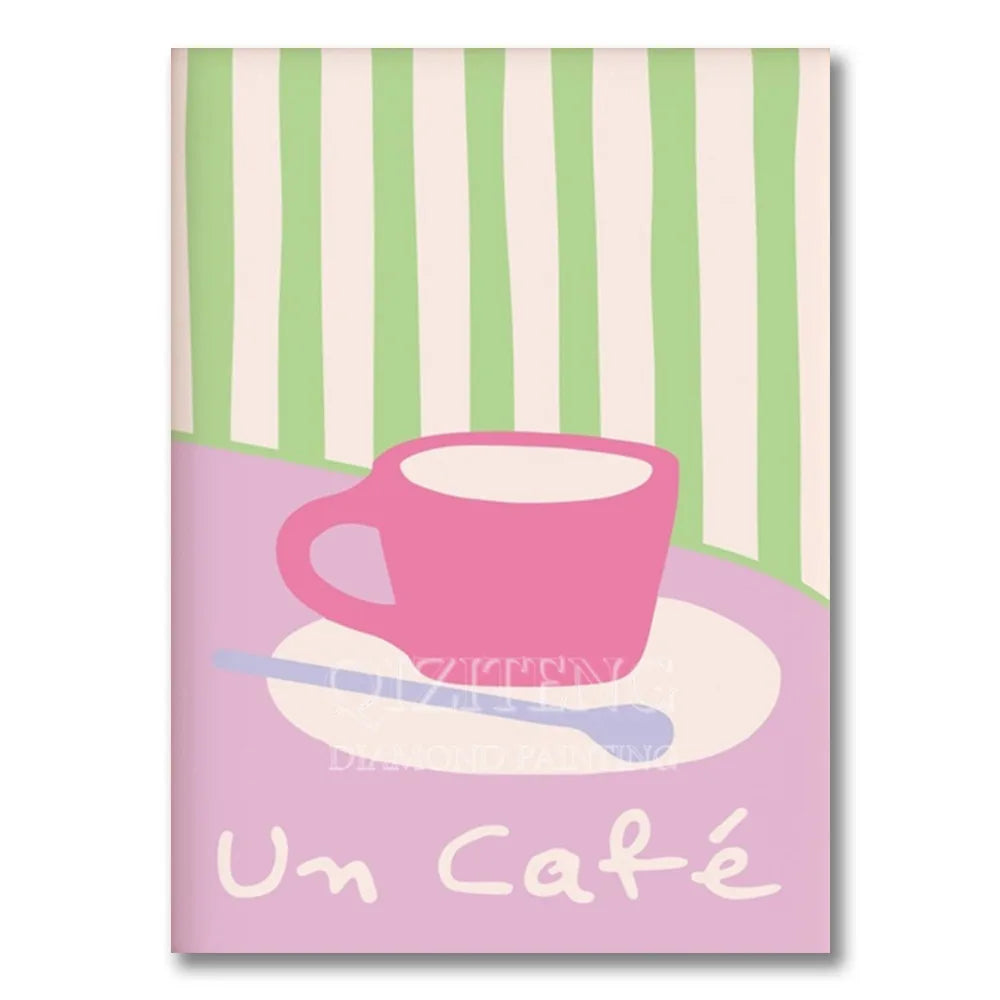 Diamond Painting Un Café