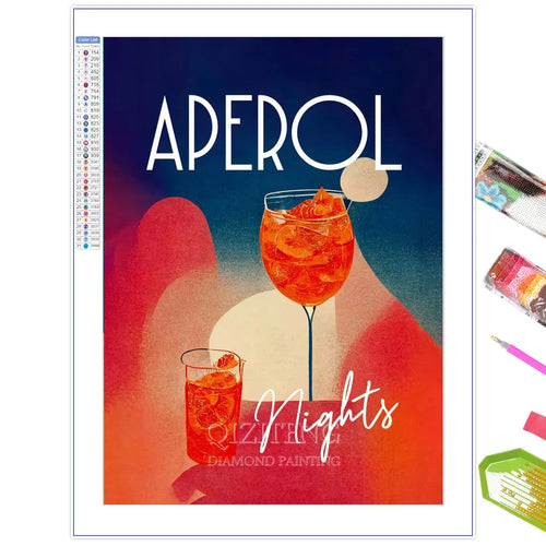 Diamond Painting Affiche Spritz au Crépuscule