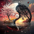 Diamond Painting Arbre au Couchant