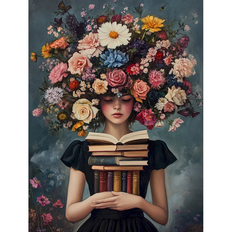 Peinture par Numéros Visage de Fleurs