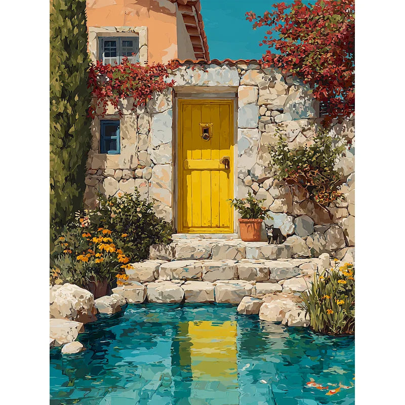 Peinture par Numéros Banc Fleuri