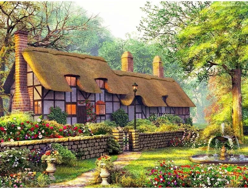 Peinture par Numéros Cottage Fleuri
