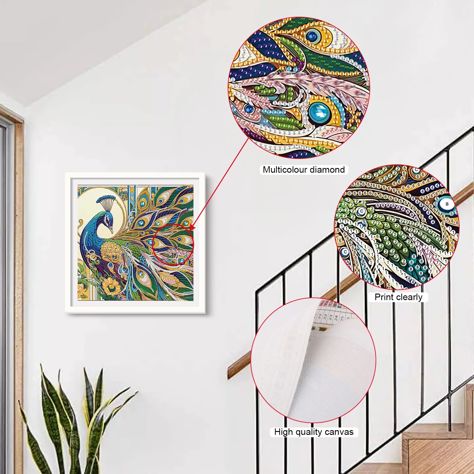 Diamond Painting Paon — Formes Spéciales