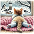 Diamond Painting Chat en Hiver