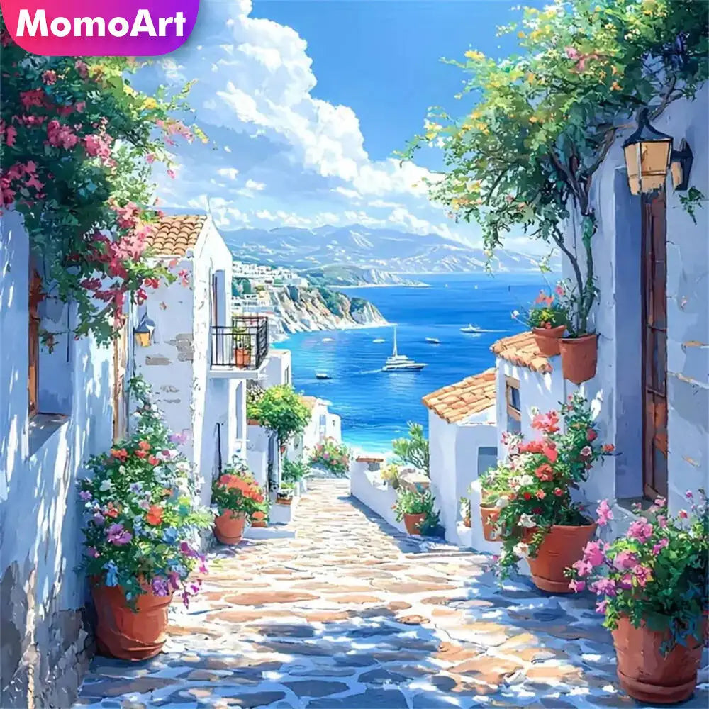 Diamond Painting Village Côtier