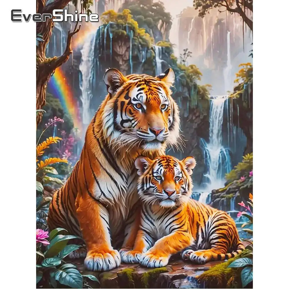 Diamond Painting Tigre à la Cascade
