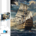 Puzzle Trois-Mâts dans la Tempête — 1000 Pièces