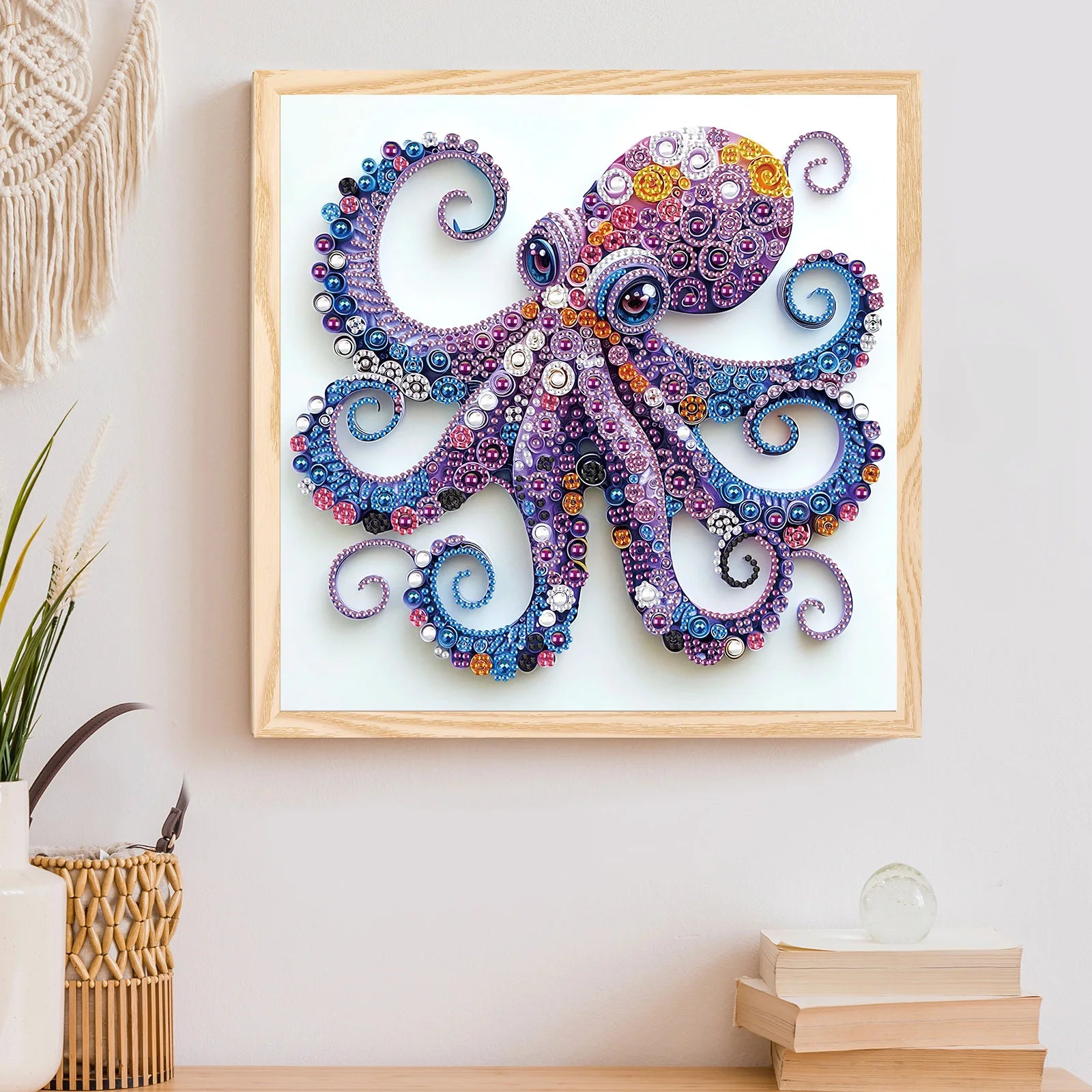 Diamond Painting Pieuvre Violette — Formes Spéciales