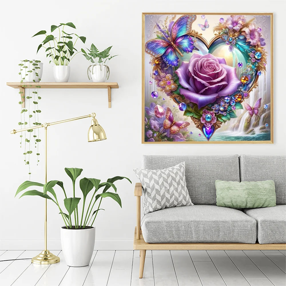 Diamond Painting Roses et Papillon