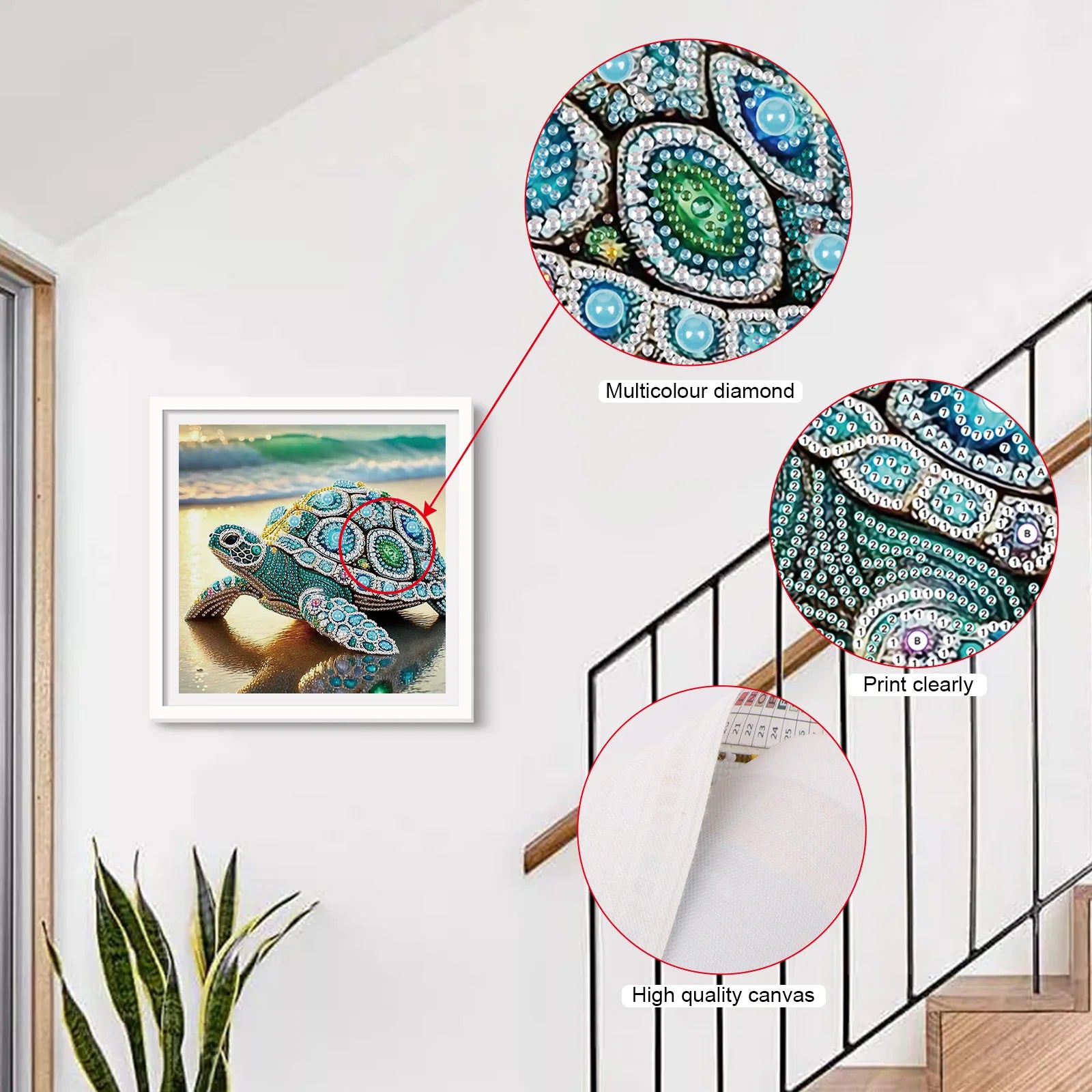 Diamond Painting Tortue Précieuse — Formes Spéciales