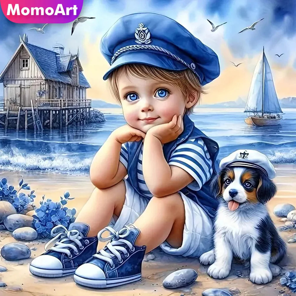 Diamond Painting Portrait d'Enfant