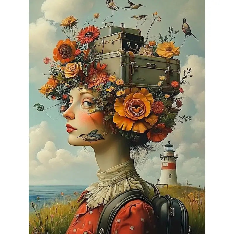 Peinture par Numéros Ange aux Fleurs