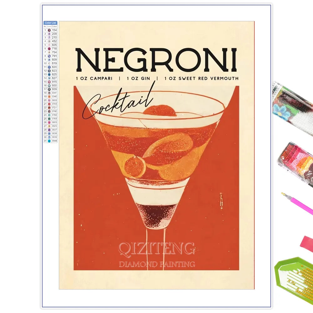 Diamond Painting Affiche Brandy Manhattan