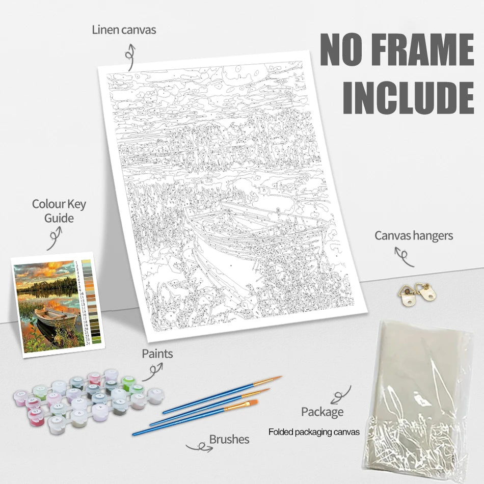 Peinture par Numéros Champ de Fleurs