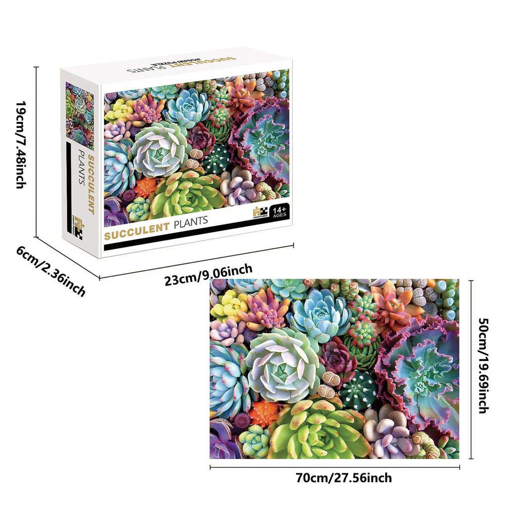 Puzzle Plantes Succulentes — 1000 Pièces