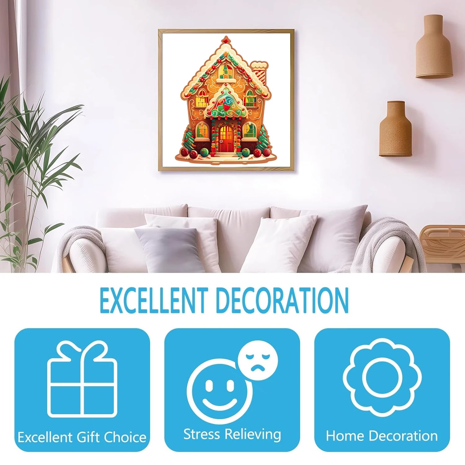 Puzzle en Bois Maison de Noël