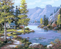 Peinture par Numéros Maison au Bord de l'Eau