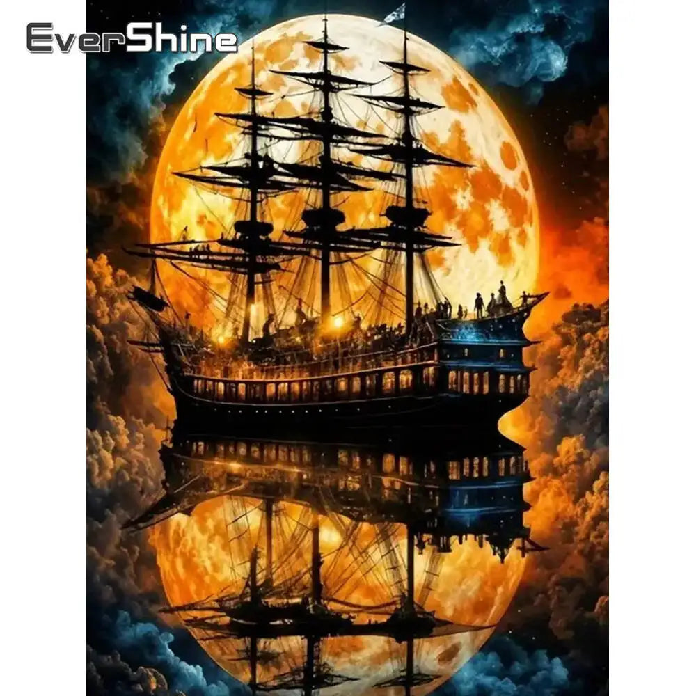Diamond Painting Barque sous la Lune