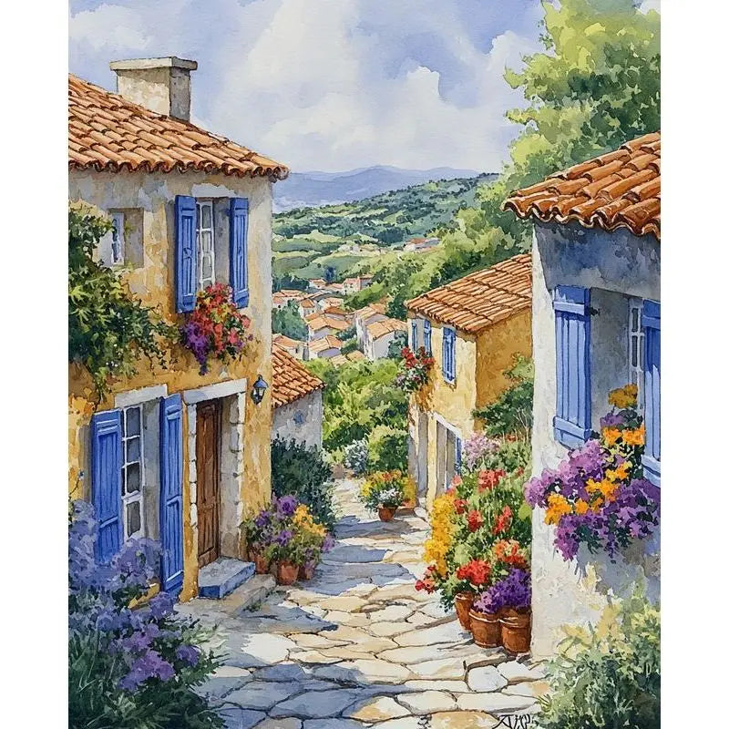 Peinture par Numéros Volets Verts sur la Mer