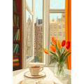 Peinture par Numéros Tulipes à la Fenêtre