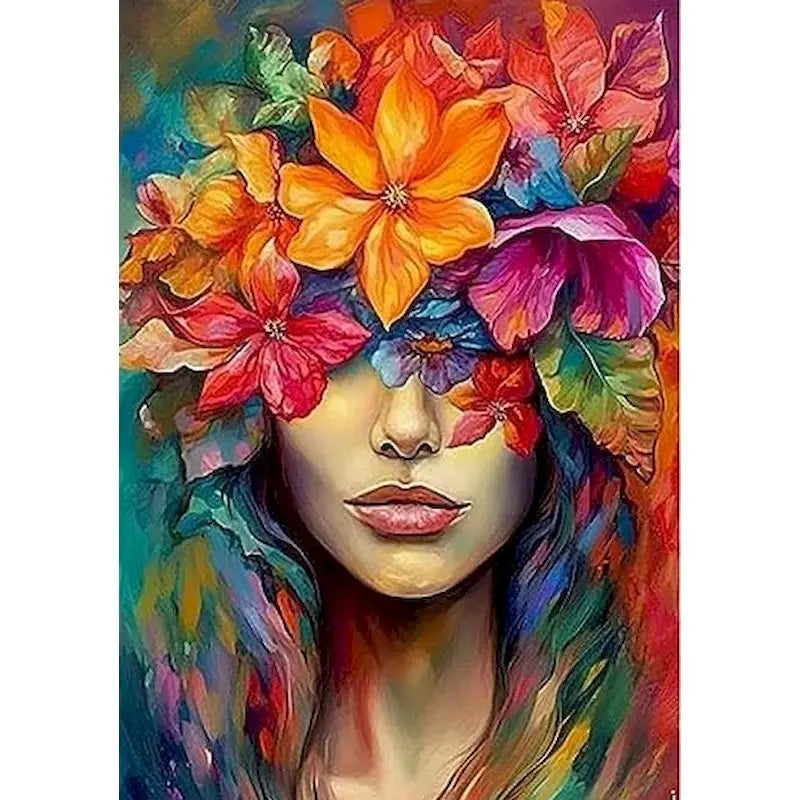 Peinture par Numéros Fleurs sur le Visage