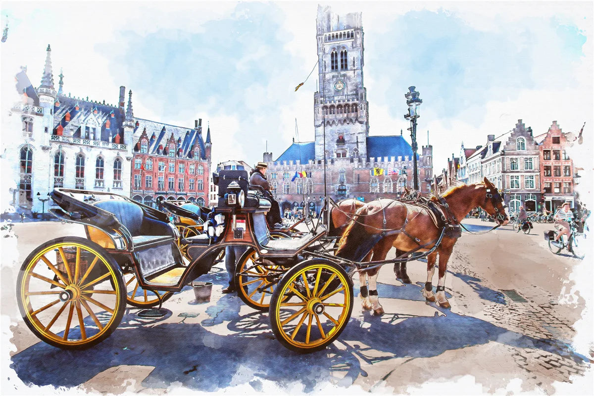 Puzzle Bruges en Calèche — 500 Pièces