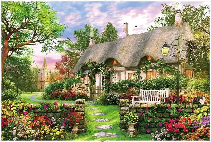 Puzzle Cottage au Jardin — 1000 Pièces