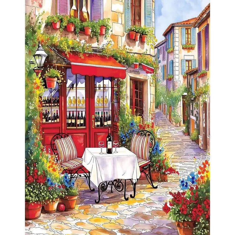 Peinture par Numéros Café Rouge