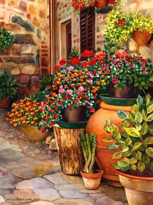 Diamond Painting Jarres Fleuries