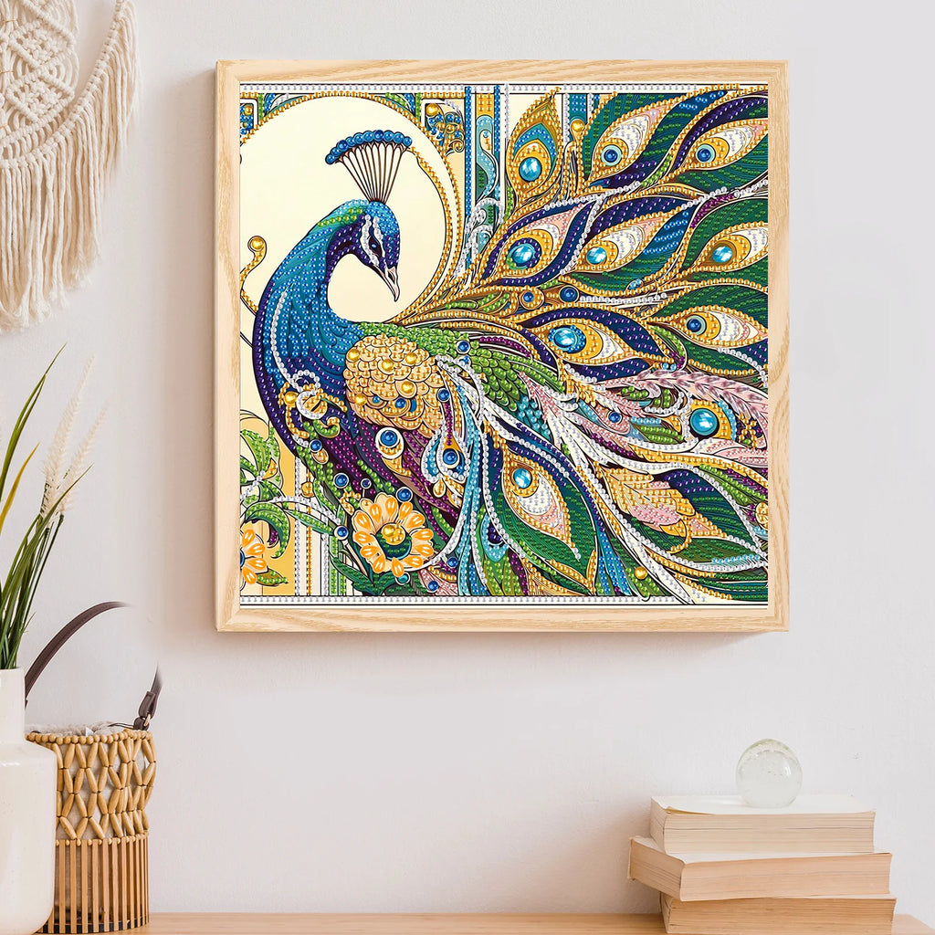 Diamond Painting Paon — Formes Spéciales